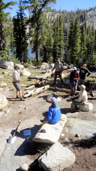 Student Conservation Association members learn wilderness restoration techniques in Yosemite's backcountry. Photo: Courtesy of NPS 